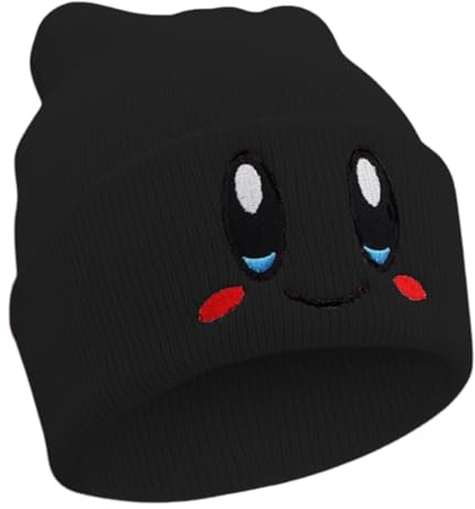 JILANI HANDICRAFT Kid-by Beanie für Erwachsene, Anime-Hut, Zubehör, Kawaii, Größe M, L (schwarz), Schwarz, MEDIUM