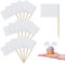 SAVITA 200pcs Zahnstocher Flaggen Leer, Weiß Mini Handwerk Zahnstocher Flaggen für Partyessen, Cupcake-Dekoration, Käseetikett,Obstsalat