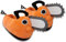 Roffatide Anime Pochita House Slippers Chainsaw Man Fuzzy Slippers Closed Toe Open Back Foam Denji Slippers with Rubber Sole for Women Man Child, 2/4 UK