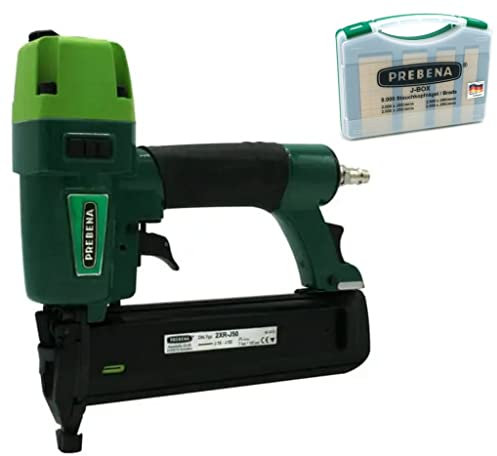 Prebena Druckluftnagler 2XR-J50 Tacker + J-Box Stauchkopfnägel Brads Nägel