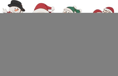 VBS Streuteile-Mix Santa und Schneemann 12 Stück Streudeko Tischedekoration