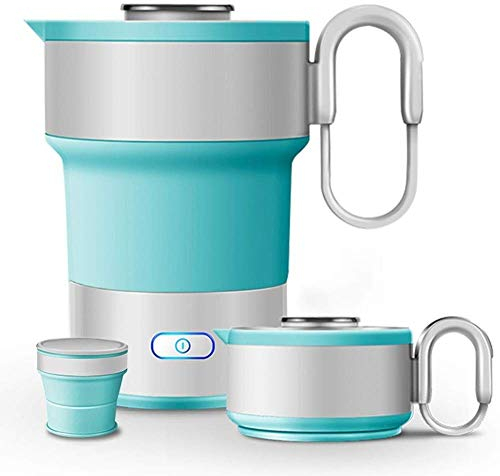 Bollitore elettrico pieghevole KANBUN Bollitore elettrico da viaggio pieghevole leggero - Silicone alimentare - 0,6 L - 600 W Presente velocemente