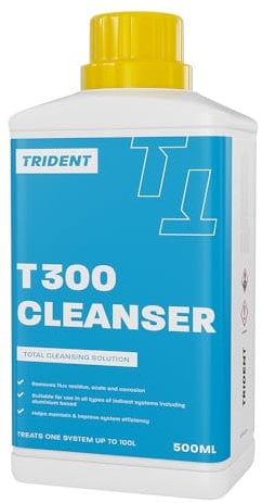 Trident - Central Heating Cleanser - 500ml - Removes Scale, Corrosion and Sludge - Maximum Efficiency and Longer System Life