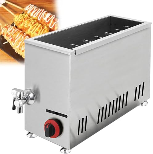 ROGHA Kommerzielle Friteuse, 21l Käse Hot Dog Wurst Grill Herd Sticks Frittyer, 12pcs Wurst Frittiergeräte Einstellbare Temperatur, große Kapazität Tiefe Hot Corn Dog Frittyer