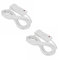 Bargain House Two Socket Extension Lead 6m White, Neon Indicator, Lightweight Design, Long Electric Extension Cable, Multi Plug Adapter Electrical Cords for Home, Offices, Salon (Pack of 2)