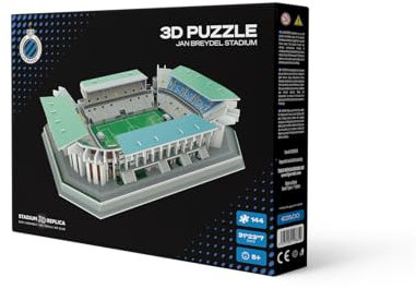 Pro-Lion 3D Jigsaw Puzzle of Jan Breydels Stadium - 73 Pieces | Home of Club Brugge & Cercle Brugge | Eerste Klasse FC Football Gifts for Age 7+