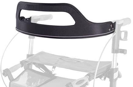 Saljol Komfort Rückengurt, passend für den Saljol Allround- und Carbon Rollator (Version ab 2024), schwarz, mit Blickfenster, einfache Steckmontage
