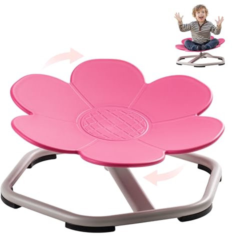 ROBUD Sensorischer Drehstuhl für Kinder, Autismus Training, Physische Koordination und Gleichgewicht, Balance Stuhl, Rosarot