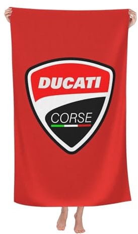 KVHSVEGO Compatible with Ducati Strandtuch, schnell trocknendes Handtuch, Camping-Handtuch, saugfähig, leicht, Sporthandtuch für Strand, Fitnessstudio, Wandern, Pool, Bad, Yoga