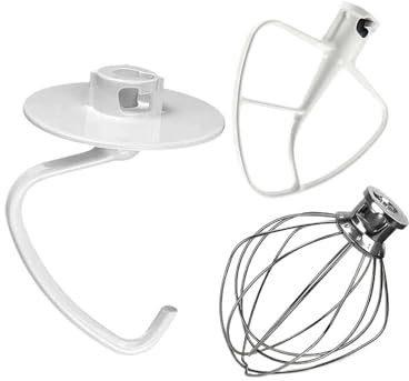 FHAJKTJB Compatible For Kitchen Aide Assecories 4.5-5 Qt Tilt-Head Stand Mixers Compatible For Kitchenaid Paddle Attachment Compatible For K45B/K5THCB/K5THBS