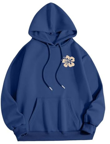 Splrit-MAN Kids Hoodie Pink Palm Puff Essentials Womens Black Sweatshirts Uk Cropped (Blue, M)