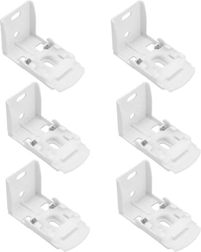 LT Easiyl 6 staffe a molla per tende a rullo con diametro del tubo, 48 x 29 mm, per fissaggio facciale laterale, avvolgitore, rotaia, persiane