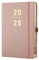Mljtoyo Terminplaner 2025, Tag pro Seite, Tagesplaner, 2025 Seite pro Tag, Hardcover, Stifthalter, Gummiband, Lesezeichen, Rückentasche (Roségold 2025, A5)