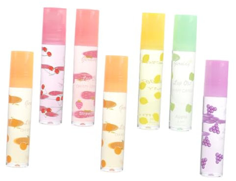BELLIFFY 7St Lippenbalsam aus Früchten glänzender Lipgloss Lippen Feuchtigkeitscreme clear lip gloss Lippenbalsam mit Fruchtgeschmack transparenter Lippenschutz Lippenpflegender Lipgloss