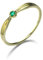 Bishilin Trauring Gold 750 Damen Einzeln, Frauen Ring Solitär mit Smaragd Gold Ring Hochzeit und Verlobung Größe 47 (15.0)