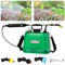 Pulverizador a Presión de 8L, Pulverizador Eléctrico de Jardín con 3 Boquillas de Niebla Ajustables, Varilla Retráctil, Correa de Hombro Ajustable, Pulverizador a Bateria con Mango de Carga