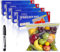 Zip Lock Bags Freezer Bags-BPA Free Food Storage Bags Reusable for Food Storage, Snacks, Fruits,Sandwich Bags (M)