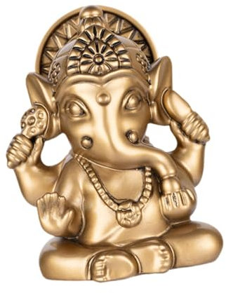 KESOTO Hindu Elefantenfigur, Buddha Dekoration, Kunstharz Statue für Garten Und Büro, Bronze, XL