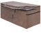 MunteLock Housse Imperméable pour Coffre de Rangement en Jardin, Couverture pour Boîte de Terrasse avec Couvercle à Zip et Ventilation, Oxford 420D Brun (130 x 71 x 67 cm)