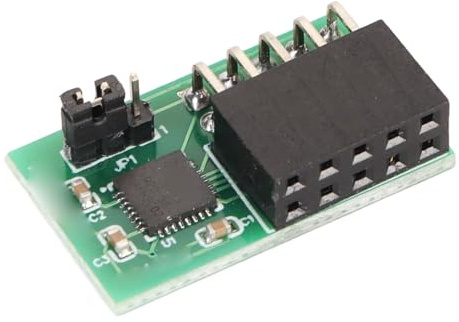 10Pin SPI TPM 2.0 Security Module, Green Printed Circuit Board, For INFINEON 9670 Chipset, Designed for SuperMicro AOM TPM 9670V S with, Chromebook Authentication Standards