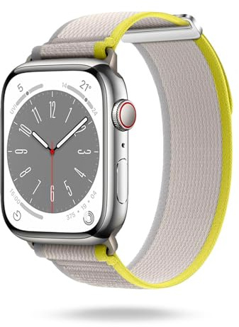 ONEFLOW Nomad Strap Kompatibel mit Apple Watch Ultra 3 (49mm) Armband Outdoor aus Nylon Stoff, Sportarmband mit Klettverschluss, Textil iWatch Armbänder Damen Herren Sport, Desert Sunrise