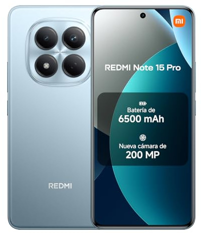 XIAOMI REDMI Note 15 Pro, Smartphone 8+256GB, Blu Ghiacciaio, 6500 mAh