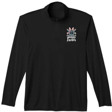 Ice Hockey Easter Helmet Puck Sports Men Boys Kids Teens Performance Quarter-Zip Top