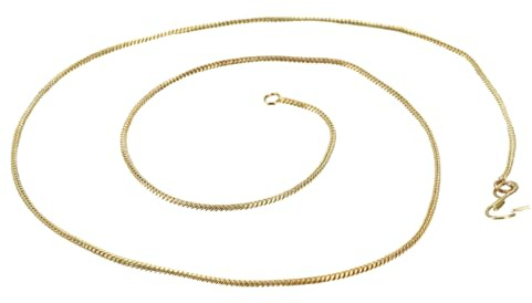 GURU SHOP Feine Indische Goldfarbene Basic Kette - 50 cm