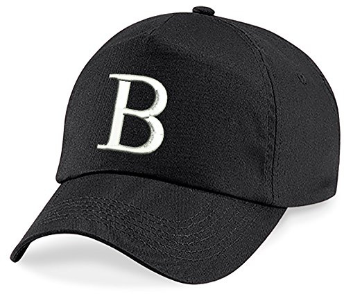 4sold Kinder Cap Unisex Jungen Mädchen Mütze schwarz Baseball Cap Hut Kinder Kappe Alphabet A-Z Cap Caps Snap Back Hat Hats Snapback Trucker Cap Headwear