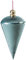 Senklot 400g Birnenform Zink-Druckguss m.Messingknopf blank gedreht