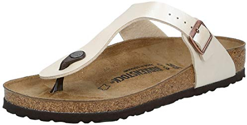 Birkenstock Gizeh, Sandali Donna, Pizzo Antico Grazioso Bianco, 38 EU
