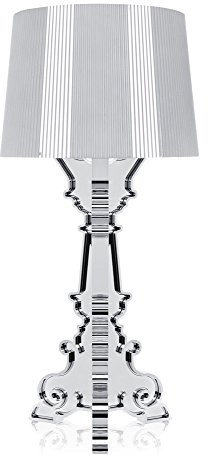 Kartell Bourgie, Tischleuchte, Dimmer, Silber