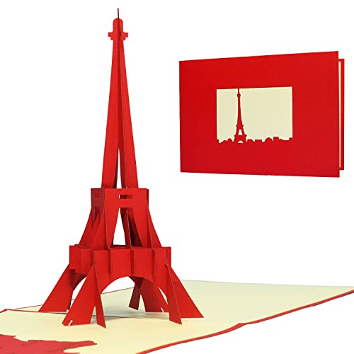 LINPOPUP®, LIN17422, Pop Up Karte, 3D Karte, Klappkarte, Eiffelturm, Paris, Reisegutschein, Frankreich, N178