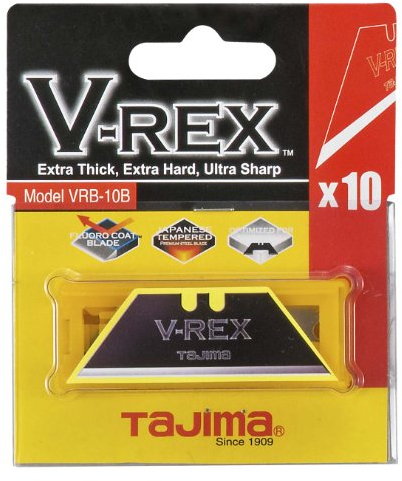 Tajima VRB10B - Lame trapezoidali per taglierino, confezione da 10 pezzi
