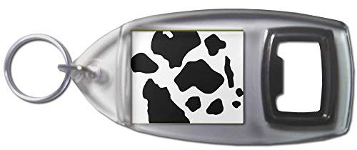 Cow Pattern - Plastic Bottle Opener Key Ring