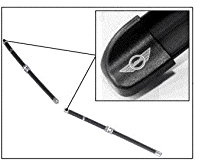 Original MINI Wischerblätter Evo Flachblaltt mit Logo für MINI Clubmann R55/R55LCI