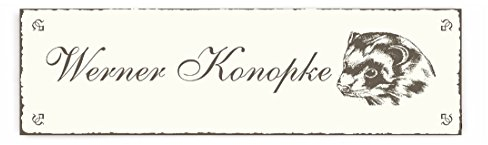 Selbstklebendes Türschild FRETTCHEN - mit Wunschtext Name - ca. 20 x 6 cm