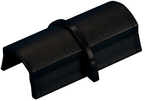 50mm x 25mm Black Smooth-Fit Coupler Joiner Trunking Adapter – Wall Conduit AV/TV | Loops
