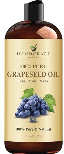 Handcraft Blends Grapeseed Oil - Cold-Pressed 946 ml - 100% Pure and Natural - Premium Grade Carrier Oil for Skin and Hair - Hair and Body - Hexane-Free