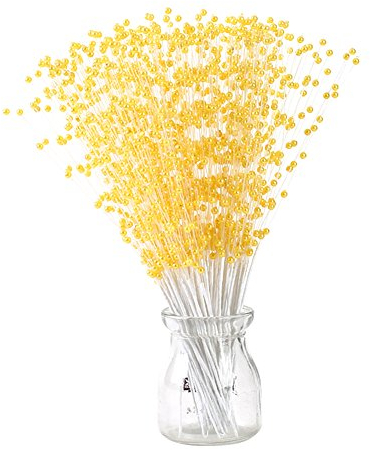 Perlenkette Deko,100 Stück 25 CM DIY Perlengirlande Perlenband Tischdeko Perlen Girlande kompatibel mit Hochzeit Brautstrauß Machen Party Dekoration,Orange,EINWEG