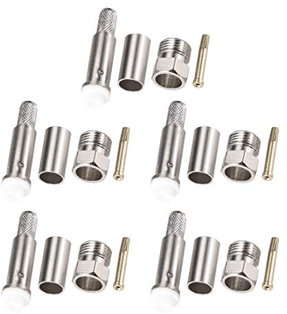sourcing map 5 Stücke Messing FME Weiblich KraGebrauch für RG58 LMR195 Stecker FMEK-C-3 de
