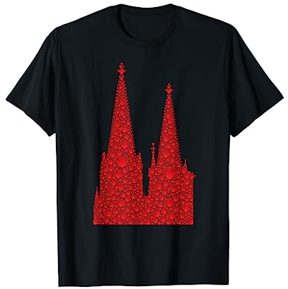 Köln Herzen Dom Mit Herz Für Kölner Fans Kölle Liebe Kölner T-Shirt