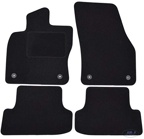 J&J AUTOMOTIVE | Velours Fußmatten Autotepiche Passend Für T-Roc ab 2017, Genaue Passform, rutschfeste Untregrund, Verstärkt Im Pedalbereich