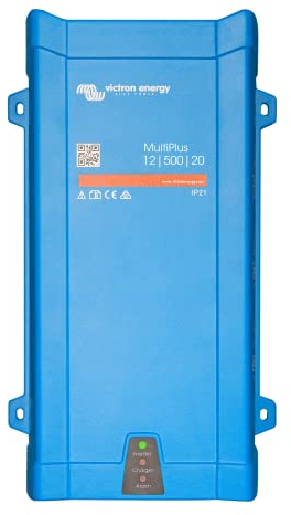 Victron Energy MultiPlus Reiner Sinus Wechselrichter 20 Amp Batterie Ladegerät, Spannungswandler, Transferschalter Inverter Charger, 500VA 12-Volt 230V