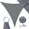 UMI Sonnensegel 3x3x3m Dreieckig HDPE Winddurchlässig 95% UV Schutz mit Seilen für Garten Balkon Terrasse Camping-Anthrazit
