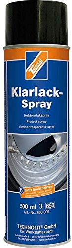 TECHNOLIT Klarlack-Spray 500 ml, Lackspray, Lackschutzspray, Hochglanz, Sprühlack transparent