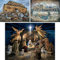 Bits and Pieces Vorteilsset mit drei 1000 Teilen Puzzles für Erwachsene – Letztes Abendmahl, Arche Noah, in der Krippe von Künstlerin Ruane Manning, fertige Puzzlegröße 50,8 x 68,6 cm