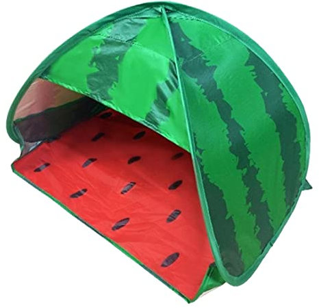 T TOOYFUL Strandzelt, Automatische Sonnenunterheime Mini Camping Baldachin Gesichtszelt Sonnenschutz Outdoor Cabana Zum Sonnenbaden Angeln Wandern, Silver Cloth Melon