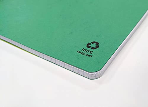 Clairefontaine Forever 68402C Un Cahier à Spirale 100% Recyclé - A4 21x29,7 cm - 120 Pages Détachables Petits Carreaux - Papier Recyclé Blanc 90 g - Couverture Carte Recyclée