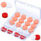 36 Pairs Reusable Gel Ear Plugs - Silicone Waterproof Moldable Swimming Earplugs Noise Cancelling for Adults - White, Red, Orange